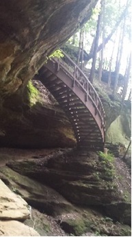 1/2" A588 Steel Plate Rolled to a 12ft 9in inside radius at Hocking Hills State Park