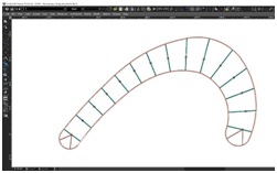 Curved Structual Steel Canopy CAD Model